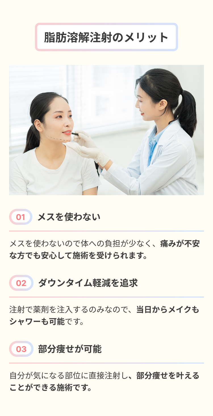脂肪溶解注射のメリット